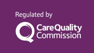 Regulated by care quality commission logo