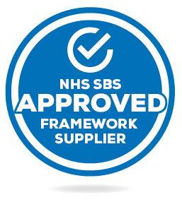 Logo showing NHS SBS approved framework supplier
