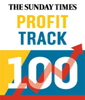 Award Logo: The Sunday Times profit track top 100