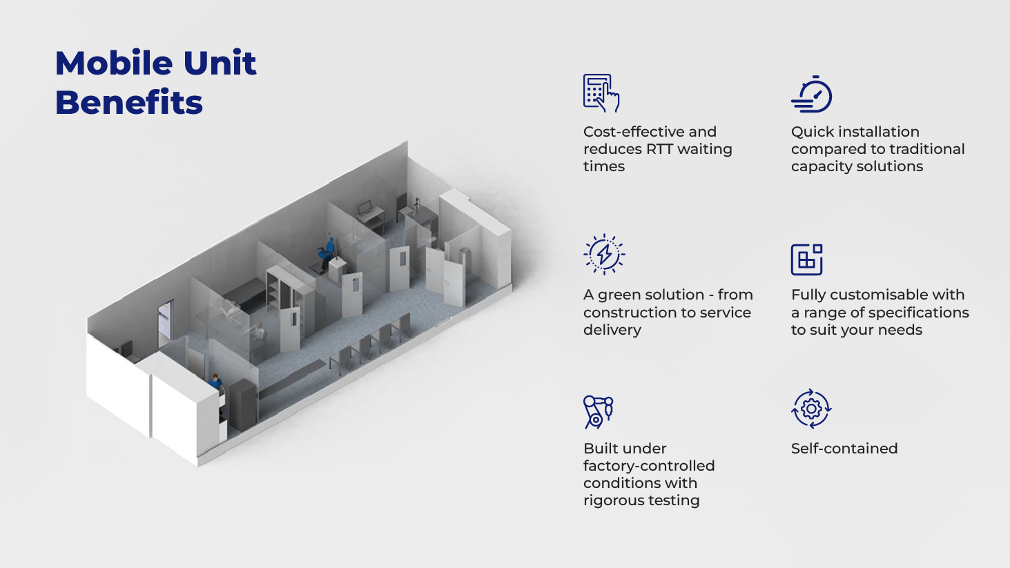 Mobile unit benefits for NHS